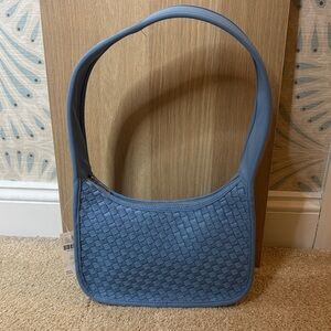 Anthropologie Sky Blue Woven Shoulder Bag